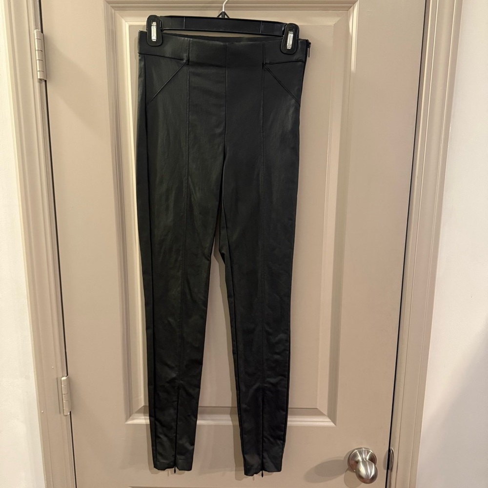 Zara Black Women's Faux Leather Leggings